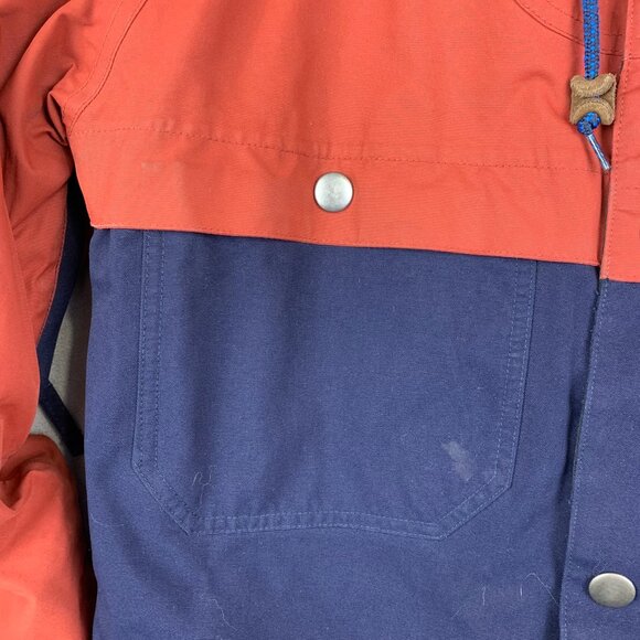 Burton Mens Squire Jacket Small Red Blue Full Zip Hooded Snowboarding Dryride - Picture 2 of 16